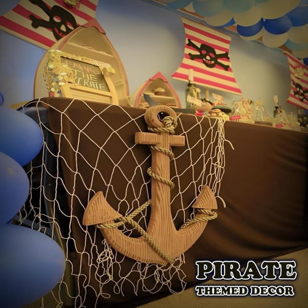 2 Pack Fish Net Decorations for Party,Natural Cotton Hawaiian Party Fishing Net Decorative, Nautical Themed Cotton Fishnet Under The Sea Pirate Party Ocean Beach Decor - Image 7