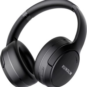 RUNOLIM Hybrid Active Noise Cancelling Headphones, Wireless Over Ear Bluetooth Headphones with Microphone, 70H Playtime, Foldable Headphones with HiFi Audio, Deep Bass for Home Travel Office