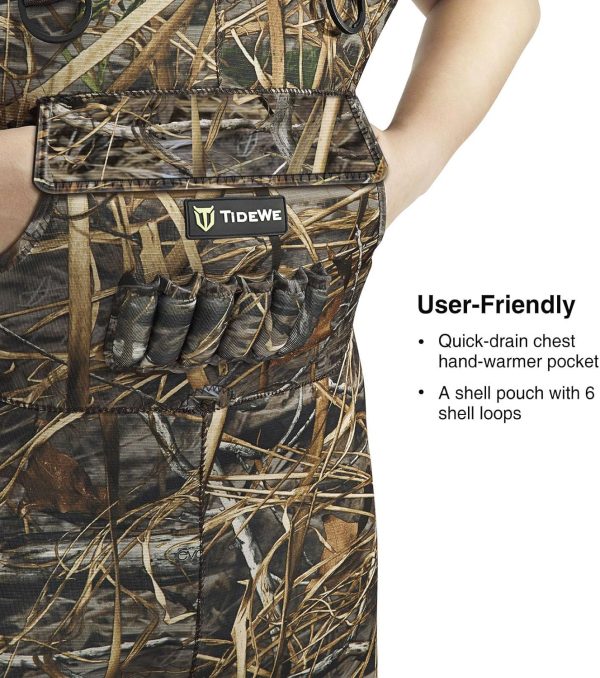 TIDEWE Hunting Waders with Boot Hanger & 600G Insulation, Waterproof Cleated Neoprene Bootfoot Fishing Chest Waders - Image 4